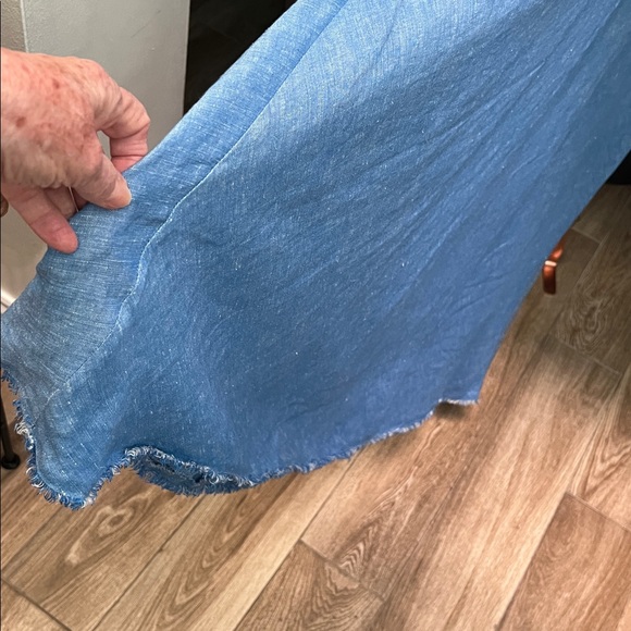 Tommy Bahama “St. Lucia” Linen-Blend Blue Maxi Resort Dress Sz Large - Picture 3 of 12